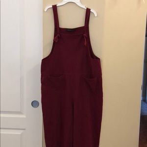 oversized cloth overalls with pockets